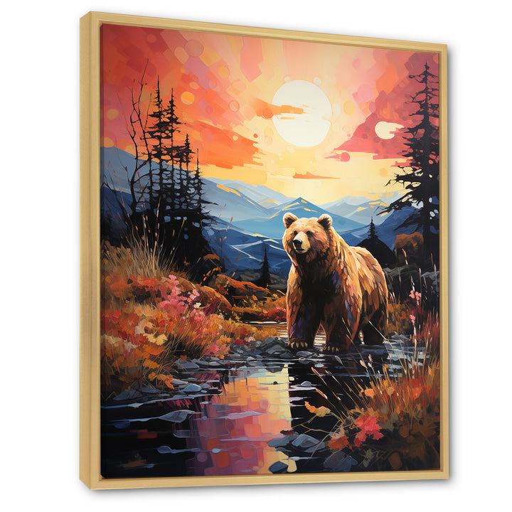 A Grizzly Bear In A Dreamy Retreat - Bear Home Decor Art