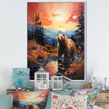 A Grizzly Bear In A Dreamy Retreat - Bear Home Decor Art