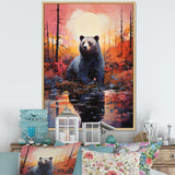 A Bear In A Dreamy Retreat - Bear Living Room Wall Art
