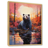 A Bear In A Dreamy Retreat - Bear Living Room Wall Art