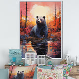 A Bear In A Dreamy Retreat - Bear Living Room Wall Art