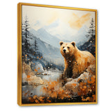 Majestic Mountain And Bear - Bear Canvas Wall Art