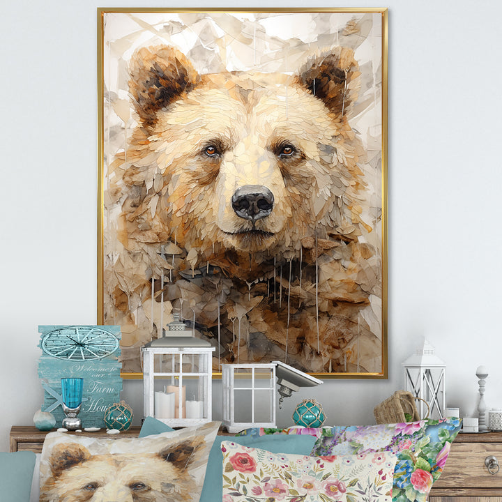 Minimalism Bear In Ice - Bear Wall Decor