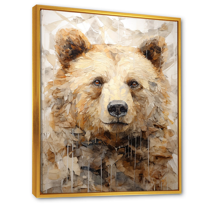 Minimalism Bear In Ice - Bear Wall Decor