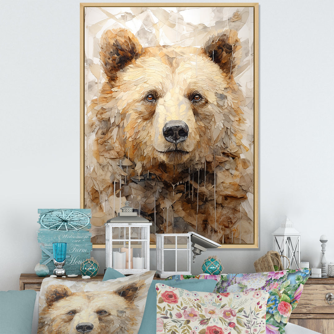 Minimalism Bear In Ice - Bear Wall Decor