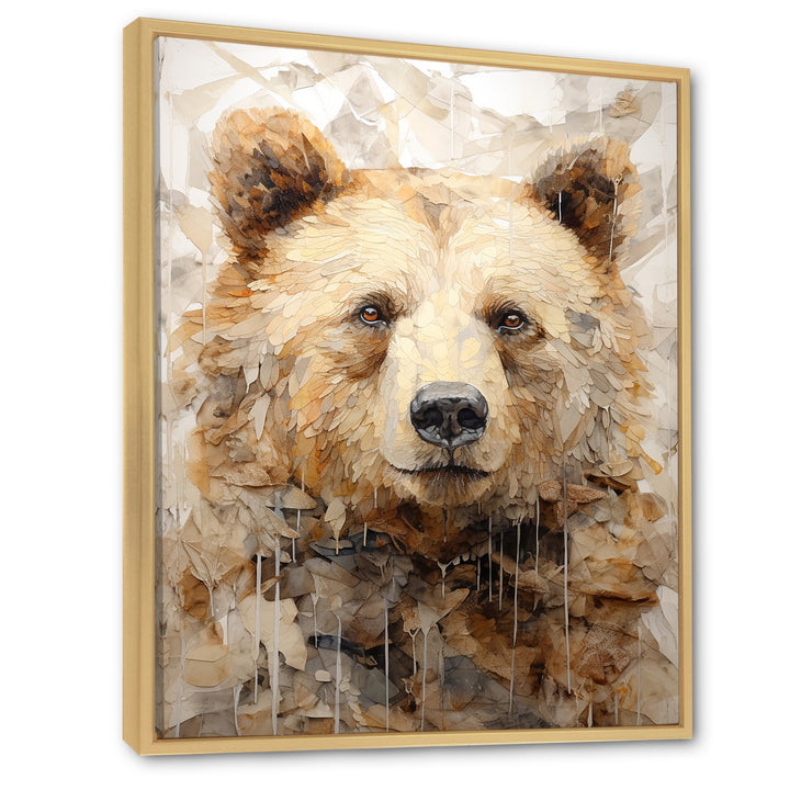 Minimalism Bear In Ice - Bear Wall Decor