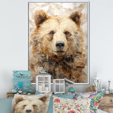 Minimalism Bear In Ice - Bear Wall Decor