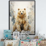 Minimalism Bear In Ice Art - Bear Wall Art Prints