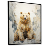 Minimalism Bear In Ice Art - Bear Wall Art Prints