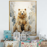 Minimalism Bear In Ice Art - Bear Wall Art Prints