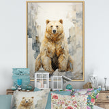 Minimalism Bear In Ice Art - Bear Wall Art Prints
