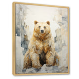 Minimalism Bear In Ice Art - Bear Wall Art Prints