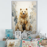 Minimalism Bear In Ice Art - Bear Wall Art Prints