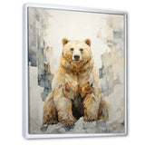 Minimalism Bear In Ice Art - Bear Wall Art Prints