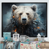 Minimalism Bear Black And White - Black Bear Wall Art