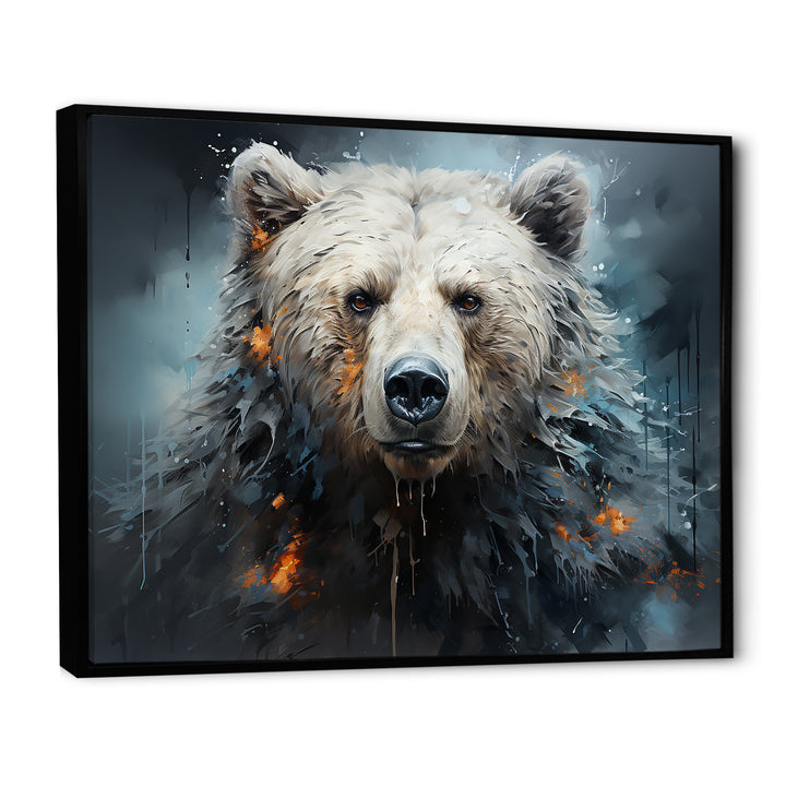 Minimalism Bear Black And White - Black Bear Wall Art