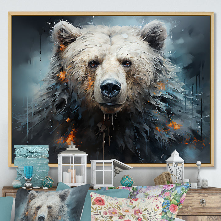 Minimalism Bear Black And White - Black Bear Wall Art