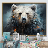 Minimalism Bear Black And White - Black Bear Wall Art