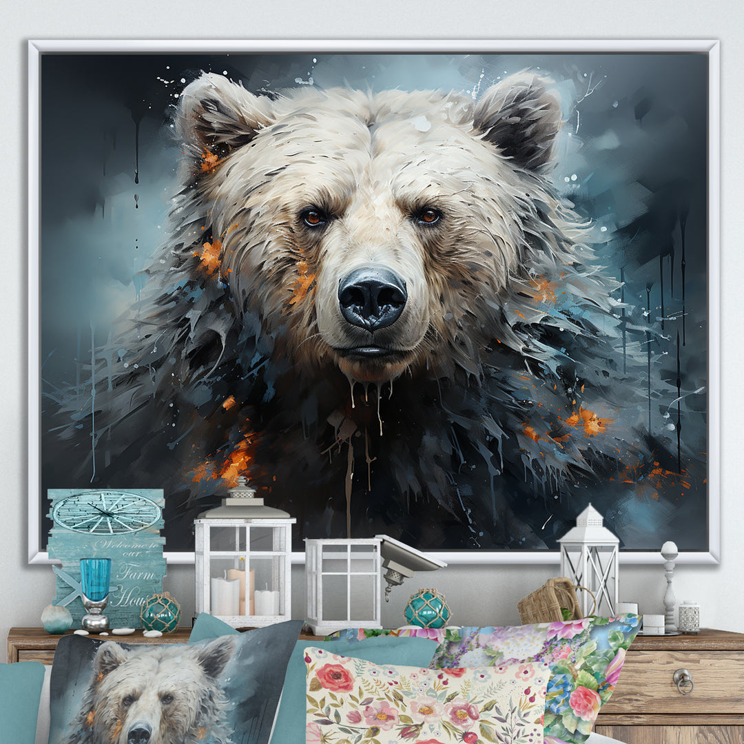 Minimalism Bear Black And White - Black Bear Wall Art