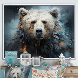 Minimalism Bear Black And White - Black Bear Wall Art
