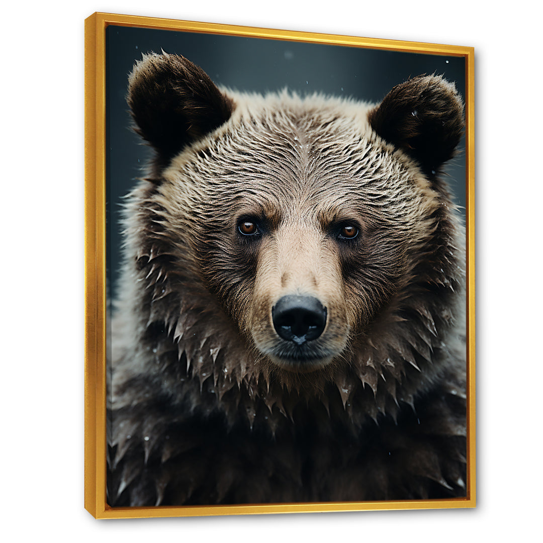 Minimalist Grizzly Bear Essence - Brown Bear Wall Art