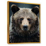 Minimalist Grizzly Bear Essence - Brown Bear Wall Art