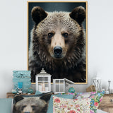 Minimalist Grizzly Bear Essence - Brown Bear Wall Art