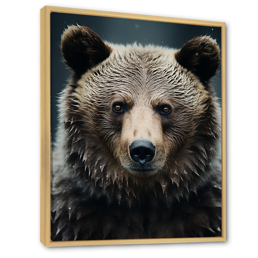 Minimalist Grizzly Bear Essence - Brown Bear Wall Art