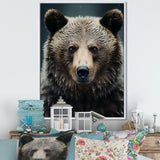 Minimalist Grizzly Bear Essence - Brown Bear Wall Art