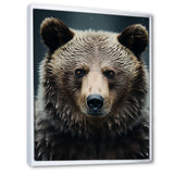 Minimalist Grizzly Bear Essence - Brown Bear Wall Art