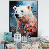 Pastel Polar Bear Serenity - Bear Framed Canvas Art