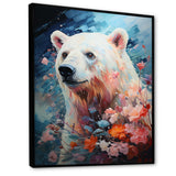 Pastel Polar Bear Serenity - Bear Framed Canvas Art