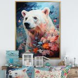 Pastel Polar Bear Serenity - Bear Framed Canvas Art