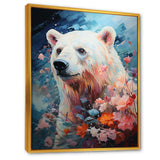 Pastel Polar Bear Serenity - Bear Framed Canvas Art