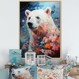 Pastel Polar Bear Serenity - Bear Framed Canvas Art