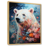 Pastel Polar Bear Serenity - Bear Framed Canvas Art