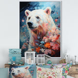 Pastel Polar Bear Serenity - Bear Framed Canvas Art