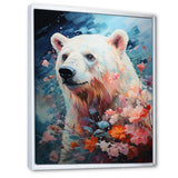 Pastel Polar Bear Serenity - Bear Framed Canvas Art