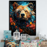 Pop Art Grizzly Bear Popularity - Bear Living Room Wall Art