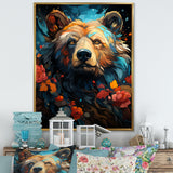 Pop Art Grizzly Bear Popularity - Bear Living Room Wall Art
