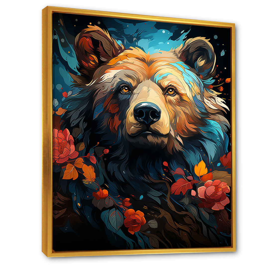 Pop Art Grizzly Bear Popularity - Bear Living Room Wall Art