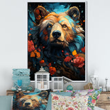 Pop Art Grizzly Bear Popularity - Bear Living Room Wall Art