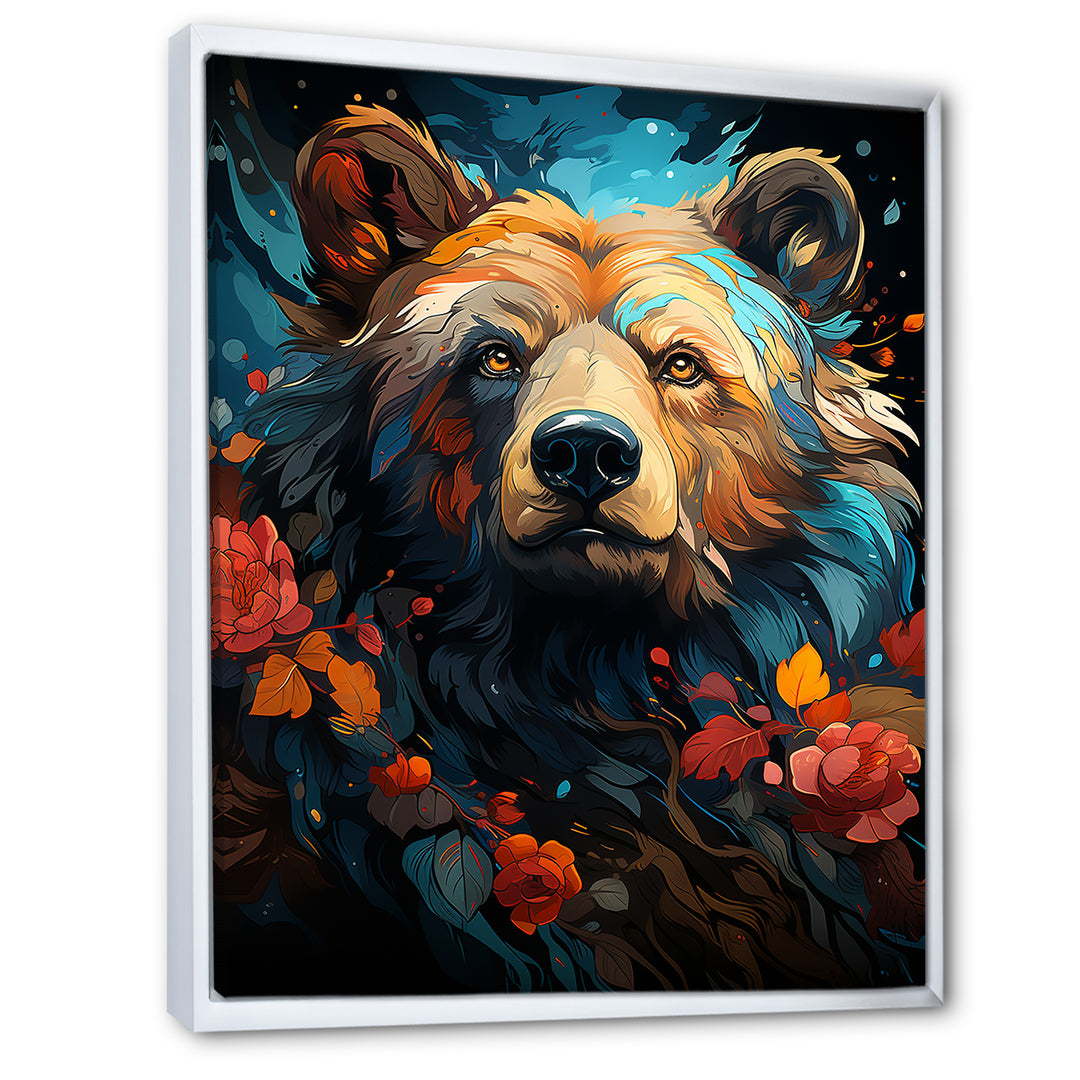Pop Art Grizzly Bear Popularity - Bear Living Room Wall Art