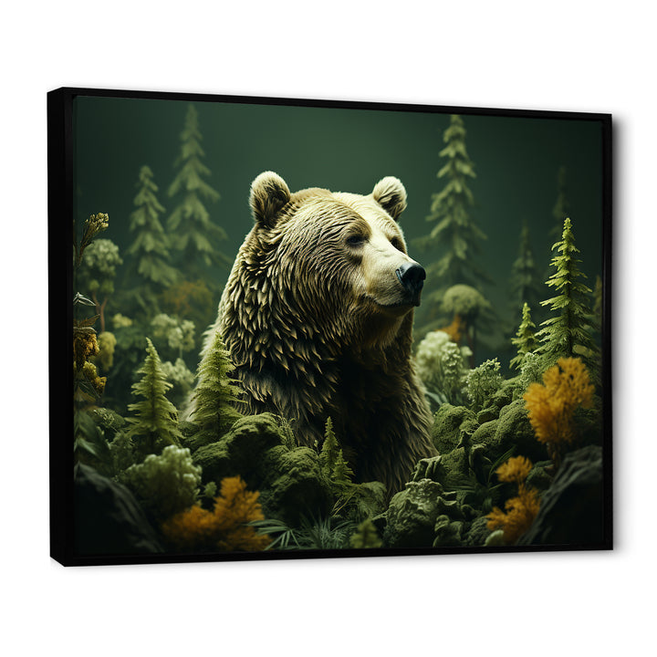 Whimsical Grizzly Bears In Forest - Bear Wall Art Prints
