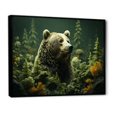 Whimsical Grizzly Bears In Forest - Bear Wall Art Prints