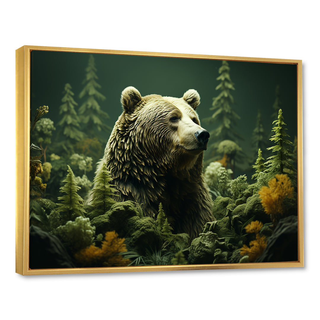 Whimsical Grizzly Bears In Forest - Bear Wall Art Prints