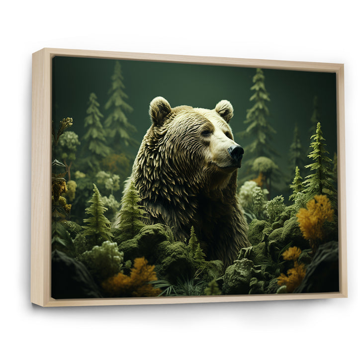 Whimsical Grizzly Bears In Forest - Bear Wall Art Prints