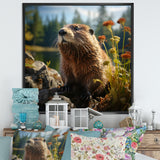 Depicting A Beaver In The Woods - Beaver Home Decor Art