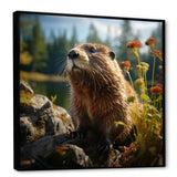 Depicting A Beaver In The Woods - Beaver Home Decor Art
