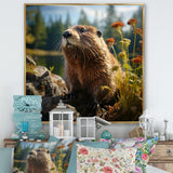 Depicting A Beaver In The Woods - Beaver Home Decor Art